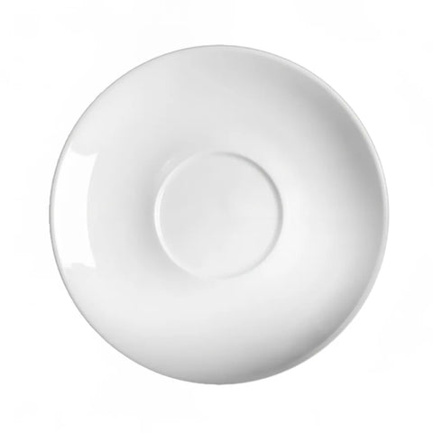 210-76S4 - 1/2" Round Imperial Espresso Saucer - Ceramic, White - 210-76S