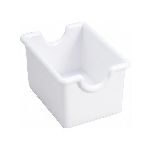 Winco PPH-1W Rectangular Sugar Caddy - Plastic, White - PPH-1W
