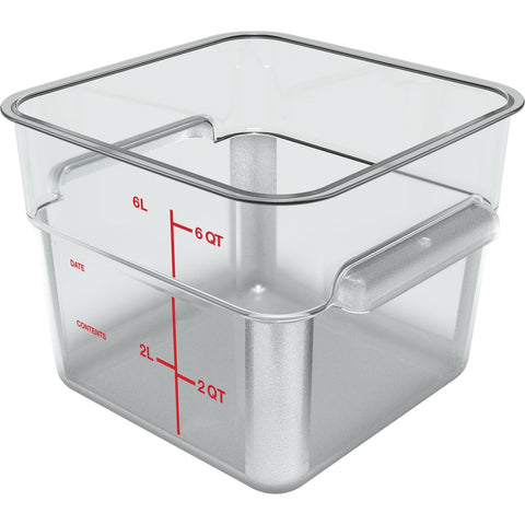 1195207 - Squares Polycarbonate Food Storage Container 6 qt - Clear