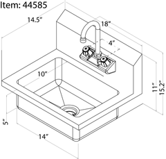 Omcan Hand Sink