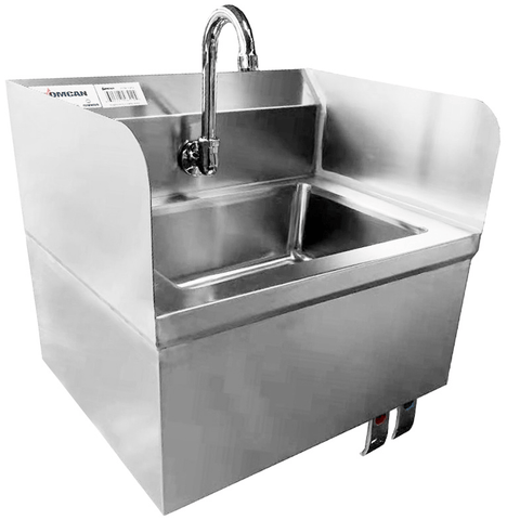 Omcan Canada 46512 - Hand Sink with Knee Valve Assembly & Side Splashes