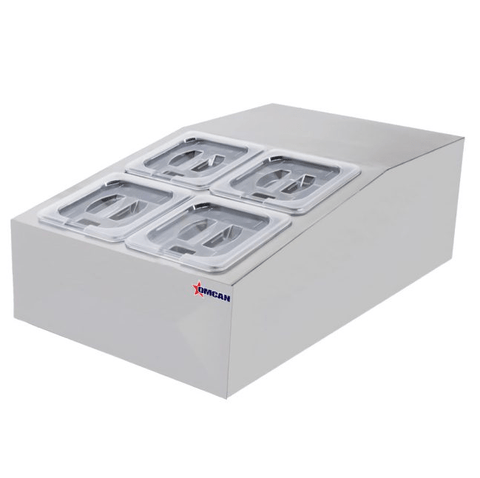 Omcan Canada 47861 - (RS-CN-0004) Refrigerated Prep Rail Salad Bar Station