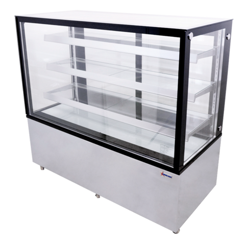 Omcan Canada 44384 - (RS-CN-0471-S) Square Glass Refrigerated Display Case
