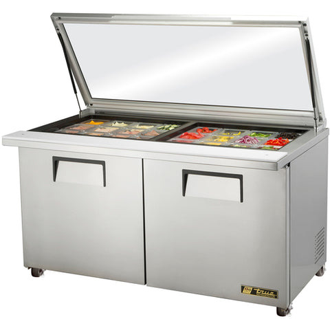 True Refrigeration Canada ULC (CAD) TSSU-60-24M-B-ST-FGLID-HC - Mega Top Sandwich/Salad Unit