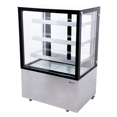 Omcan Canada 44382 - (RS-CN-0271-S) Square Glass Refrigerated Display Case