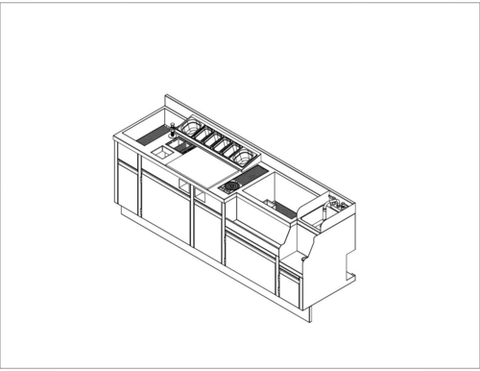 EuroBar EBPCUBS75 - Bar station