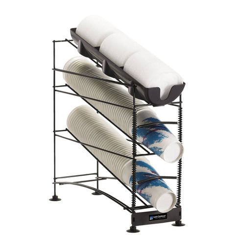 CFS Brands C8503WF - San Jamar - Wireworks™ Cup & Lid Organizer
