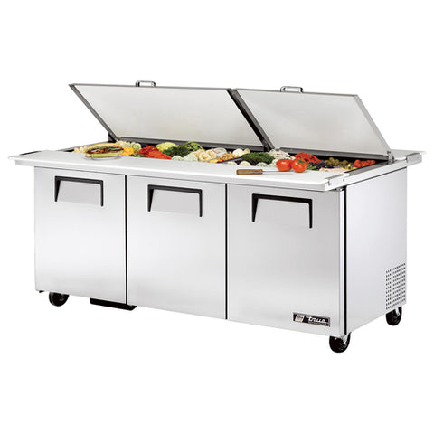 True Refrigeration Canada ULC (CAD) TSSU-72-30M-B-DS-ST-HC - Dual Side Mega Top Sandwich/Salad Unit