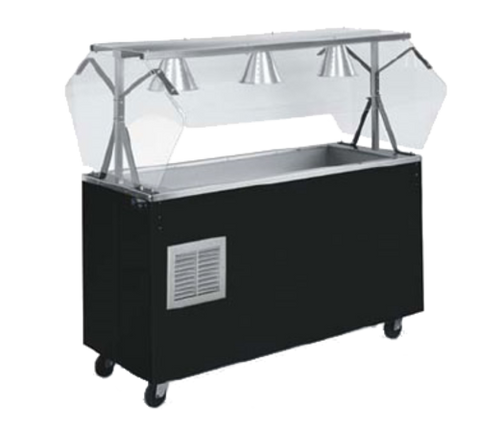 Vollrath R38713 - 2-Series Affordable Portable™ Refrigerated Cold Food Pan with black wrapper complete with Buffet breath guard