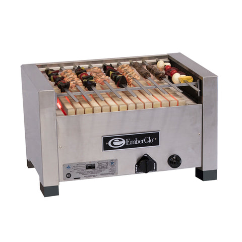 EmberGlo 25C-KABOB-NAT-5010400 - 25C-KABOB-NAT-OPEN FRT) Kabob Charbroiler, propane gas, 26', countertop, fully c