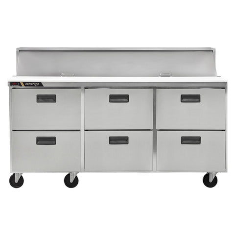 Traulsen Canada CLPT-7230-DW - Dealer's Choice CLPT Series Mega Top Prep Table Refrigerator