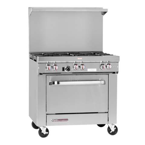Southbend (Middleby) S36D-2TL - S-Series Restaurant Range, gas, 36", (2) 28,000 BTU open burners, (1) 24" griddl