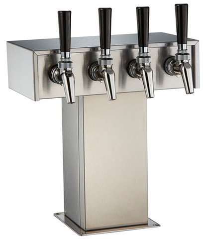 Perlick Corporation 69526-4TT-R - Tee Tower Style Beer Dispensing Kit - (4) Faucets