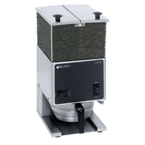 BUNN Canada 26800.6000 LPG-2E 120V LOW PROFILE SST - Low Profile Portion Control Grinder with 2 Hoppers