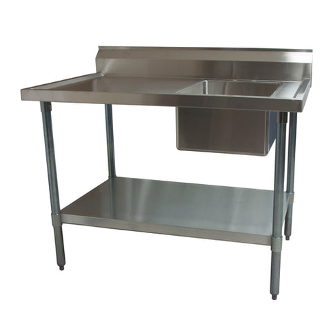 BK Resources BKMPT-3048S-R - Work Table with Prep Sink