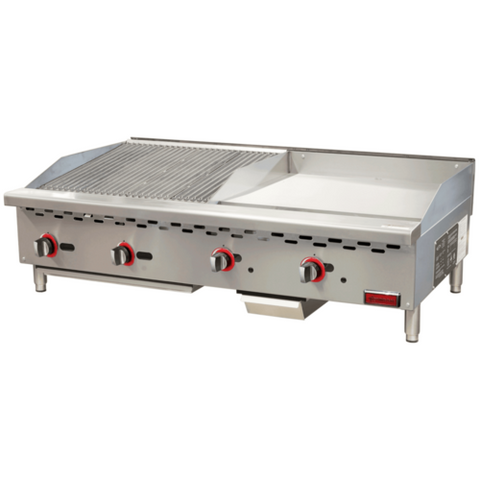 Omcan Canada 48297 - (CE-CN-24C24G) Griddle/Char-Broiler Combination
