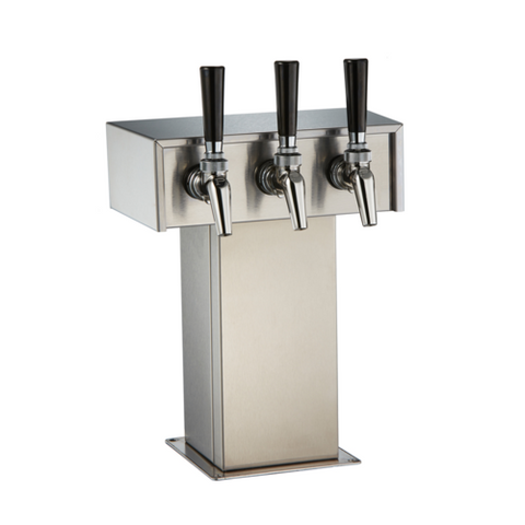 Perlick Corporation 69526-2TT-R - Tee Tower Style Beer Dispensing Kit - (2) Faucets