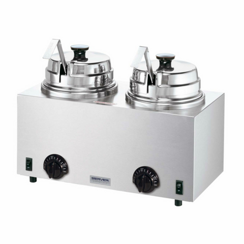 Server Products 81220 - TWIN FS TOPPING WARMER WITH LADLES