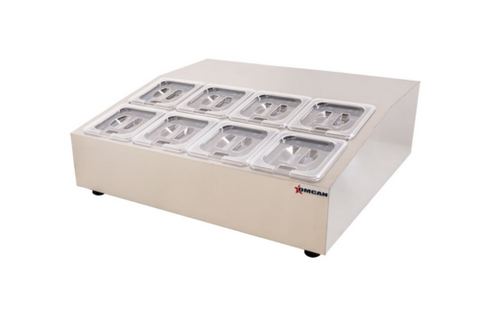 Omcan Canada 47862 - (RS-CN-0008) Refrigerated Prep Rail Salad Bar Station