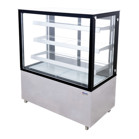 Omcan Canada 44383 - (RS-CN-0371-S) Square Glass Refrigerated Display Case