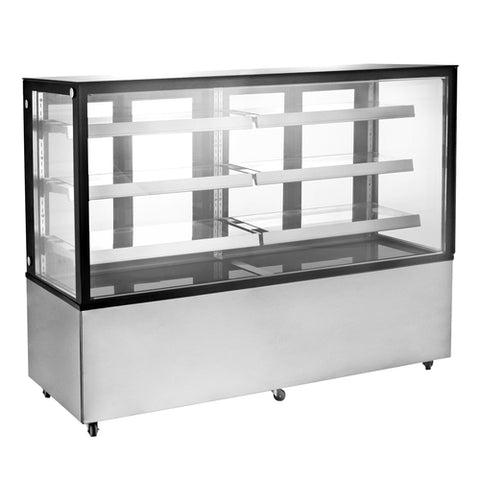 Omcan Canada 44505 - (RS-CN-0571-S) Square Glass Refrigerated Display Case