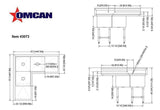 Omcan 3 Compartment Sink