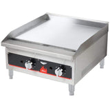 Vollrath FTA1024 - 24" Thermostatic Gas Griddle - 56000 BTU